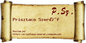 Prisztacs Szeráf névjegykártya
